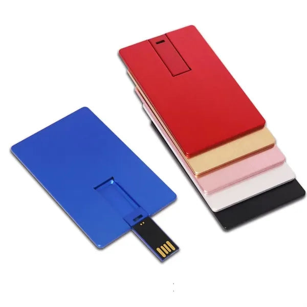 8GB Portable Metal Business Card USB Flash Drive Storage