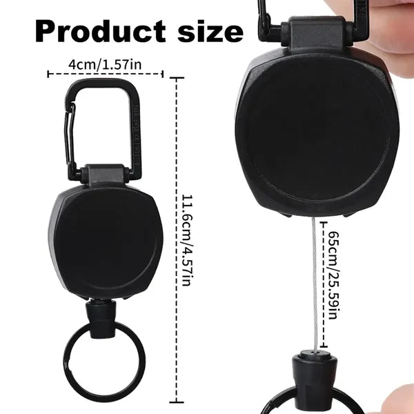 Retractable Badge Reel with Carabiner