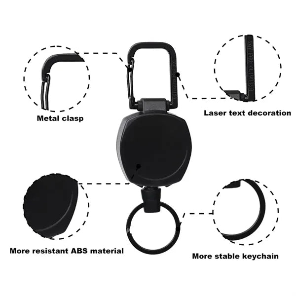 Retractable Badge Reel with Carabiner