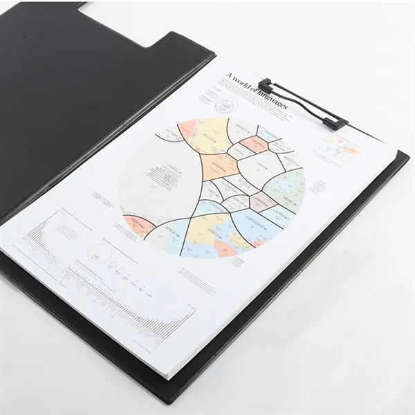 A5 Foldable PU Clipboard Folder For Office School Use