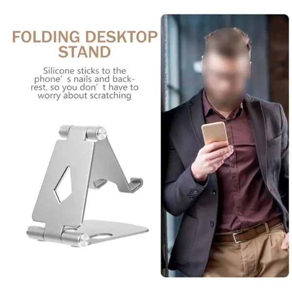 Adjustable Aluminum Foldable Phone Stand For Desk Use