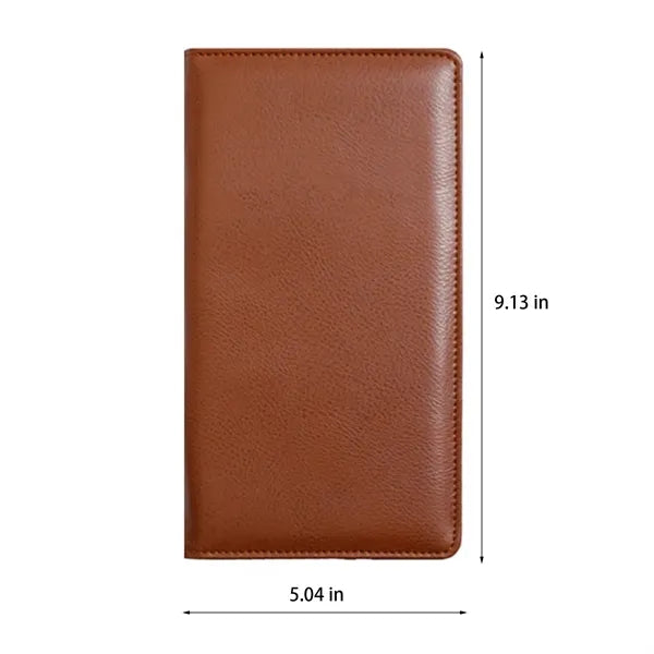 PU Leather Receipt Holder Menu Folder With Magnetic Closure
