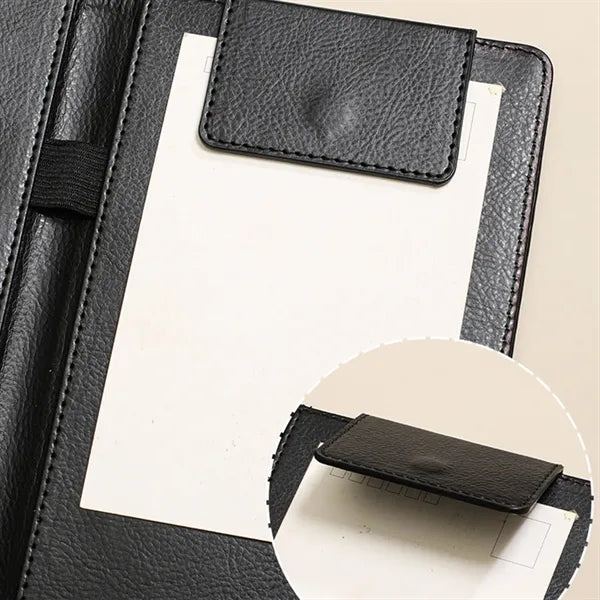 PU Leather Receipt Holder Menu Folder With Magnetic Closure