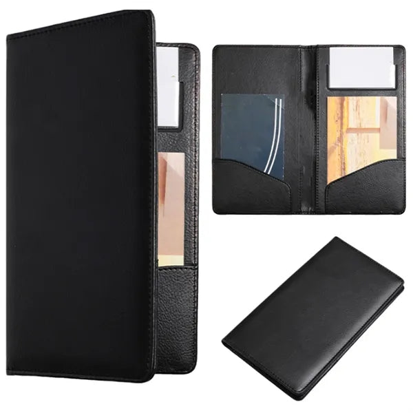 PU Leather Receipt Holder Menu Folder With Magnetic Closure