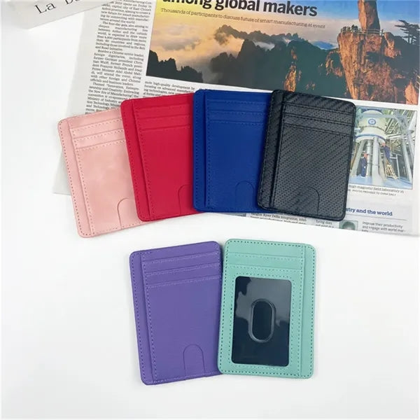 Front Pocket Minimalist Leather Slim Wallet RFID Blocking