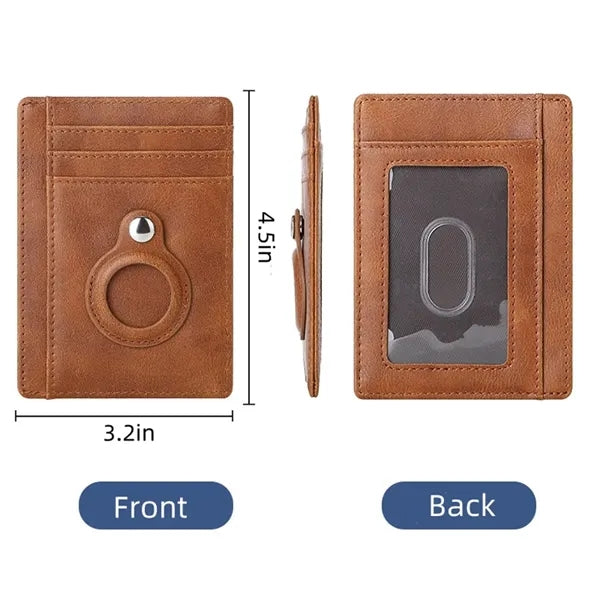 PU Slim Minimalist Front Pocket Tag Wallet