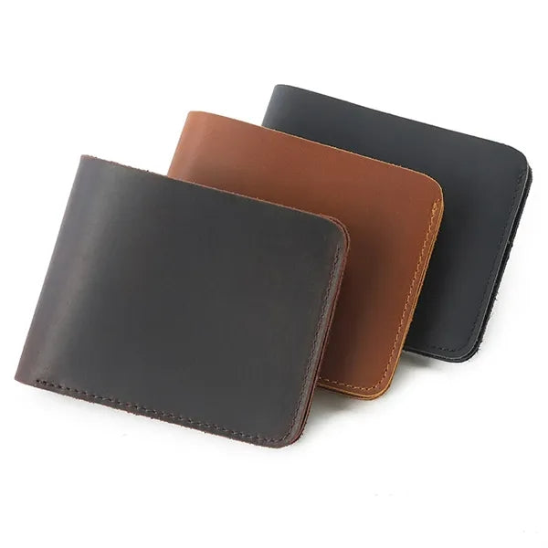 Slim Billfold Leather Wallet for Men with 6 Card Slots