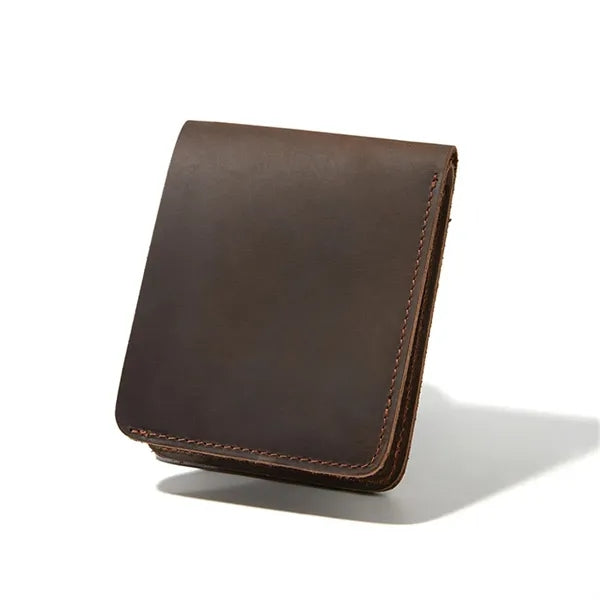 Slim Billfold Leather Wallet for Men with 6 Card Slots