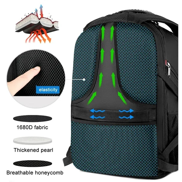 Extra Large Travel Laptop Backpack with USB Charging Port