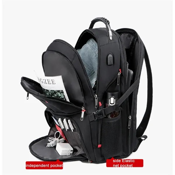 Extra Large Travel Laptop Backpack with USB Charging Port