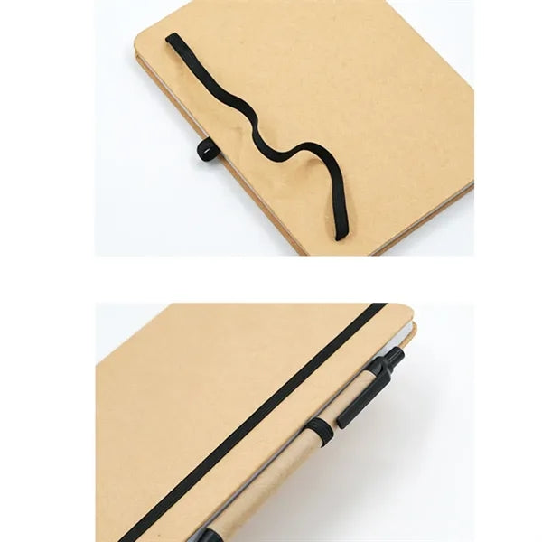 Eco-Friendly Kraft Paper Notebook with Pen