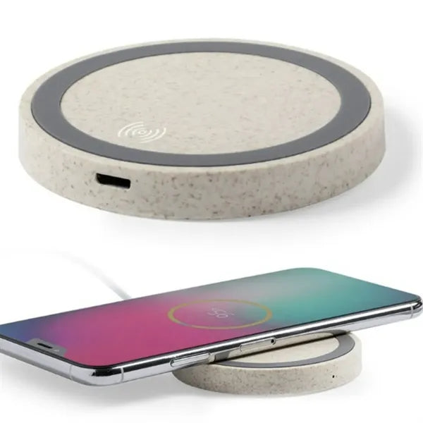 Eco-Friendly Wheat Straw Wireless Charger 15W