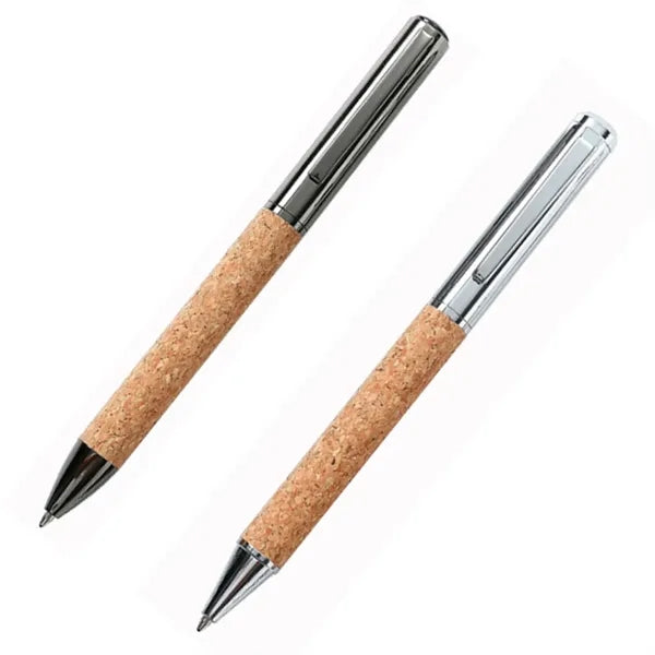 Eco-Friendly Cork and Metal Ballpoint Pen