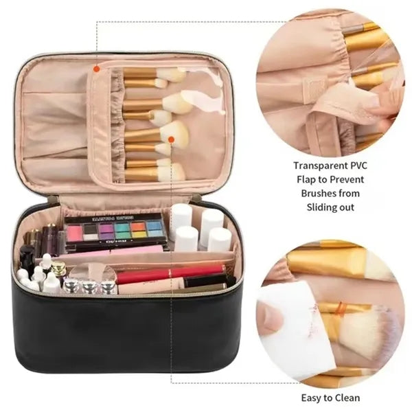 Cosmetic Travel Makeup Bag With Handle for Women
