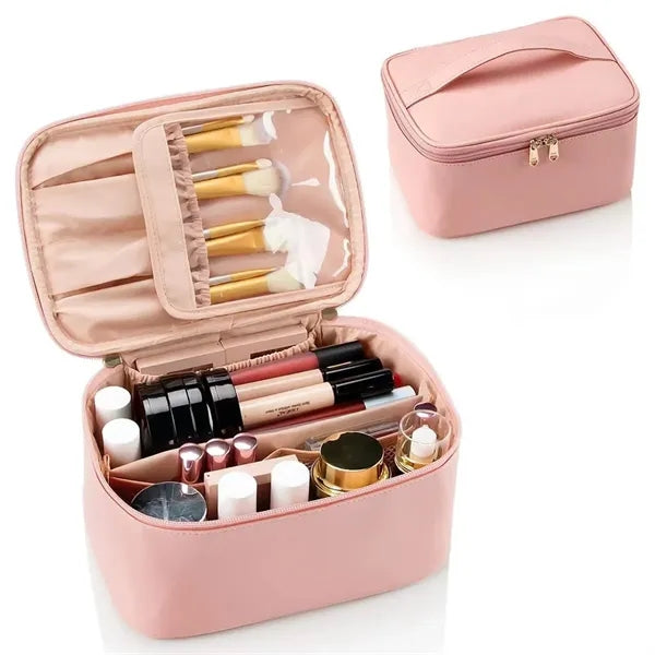 Cosmetic Travel Makeup Bag With Handle for Women