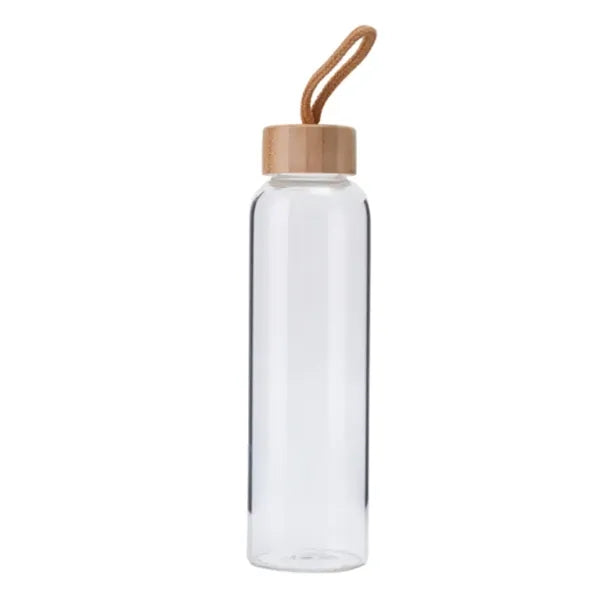 17oz Glass Water Bottle with Bamboo Lid