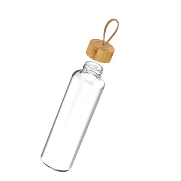 17oz Glass Water Bottle with Bamboo Lid