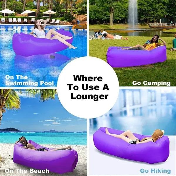 Inflatable Lounger Air Chair Sofa Bed Sleeping Bag Couch
