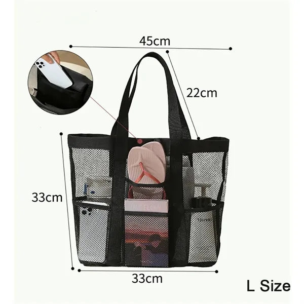 Mesh Tote Beach Bag