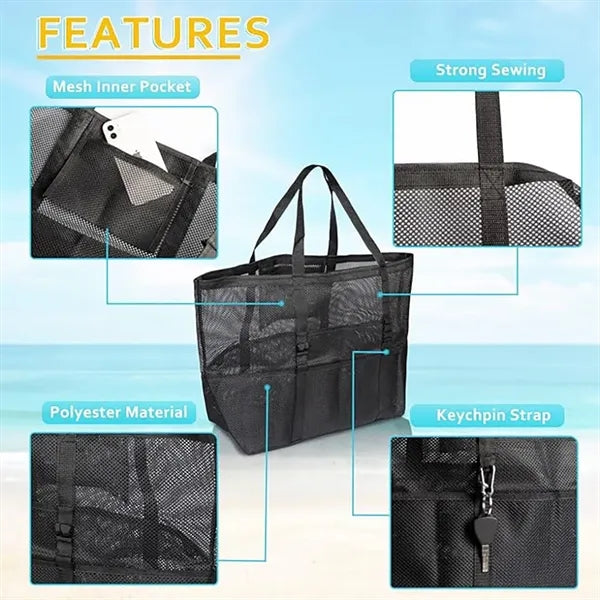 Mesh Tote Beach Bag