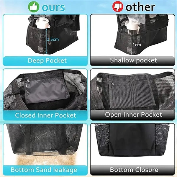 Mesh Tote Beach Bag