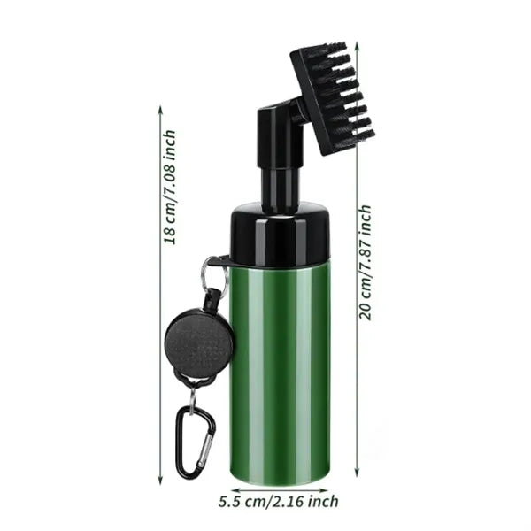 Portable Golf Club Cleaning Brush with Retractable Cord
