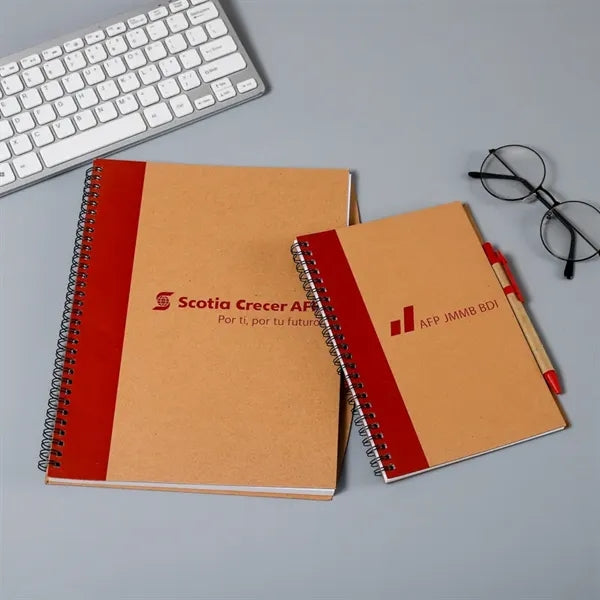 Eco-Friendly Spiral Notebook with Ballpoint Pen