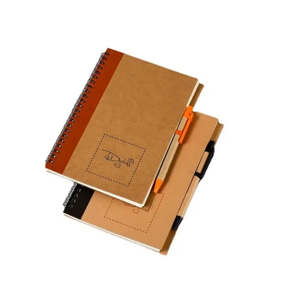 Eco-Friendly Spiral Notebook with Ballpoint Pen