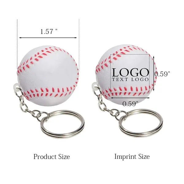 Baseball Stress Ball Keychain