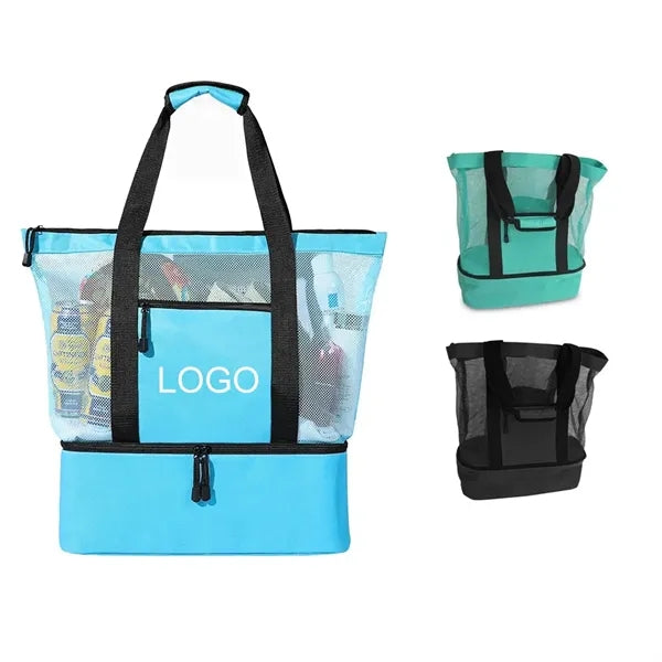 Beach Tote Bag with Cooler Compartment