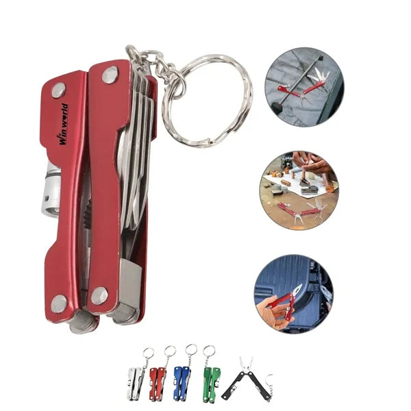Stainless Steel Multi-Tool Folding Pliers w/ Mini Flashlight