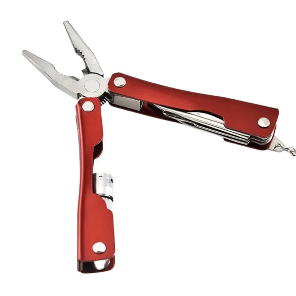 Stainless Steel Multi-Tool Folding Pliers w/ Mini Flashlight