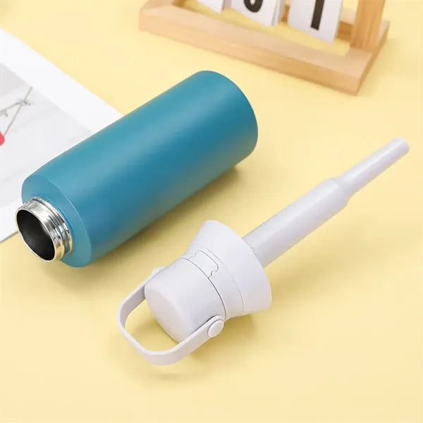 25oz Stainless Steel Water Bottle with Straw