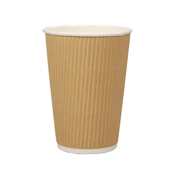 12 oz Serrated Paper Coffee Cup Double Wall