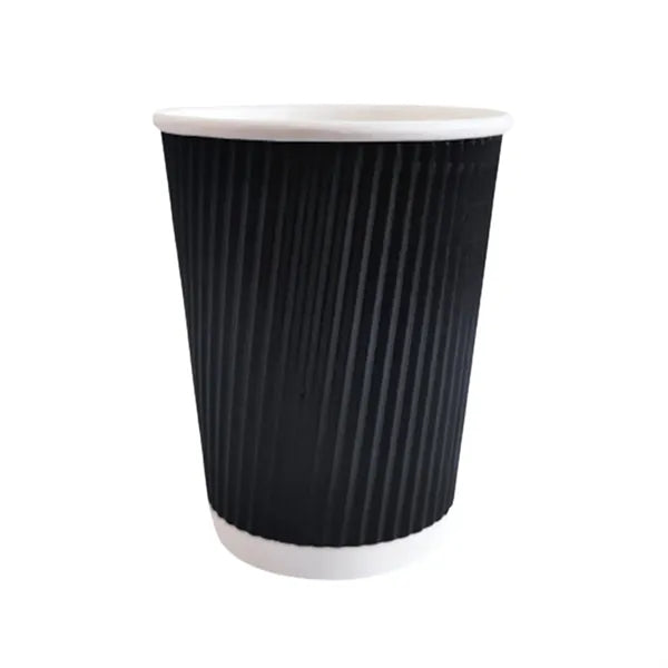 12 oz Serrated Paper Coffee Cup Double Wall