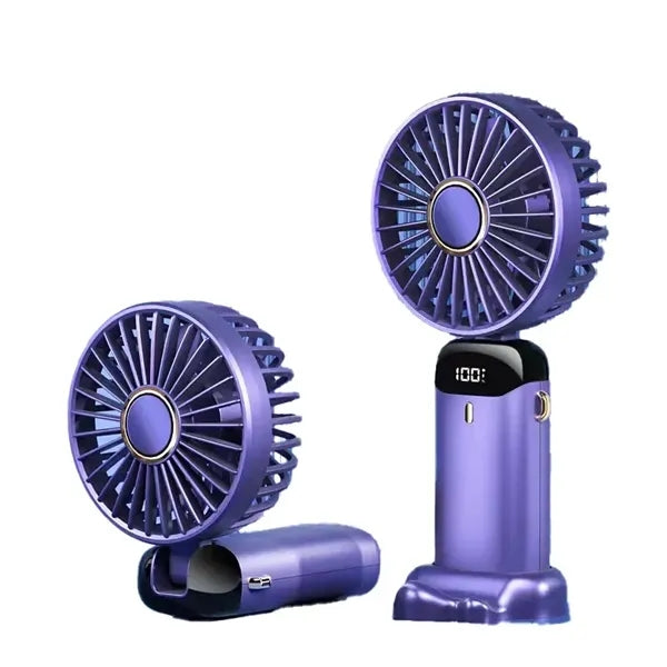 Led Digital Display Foldable Handheld Fan