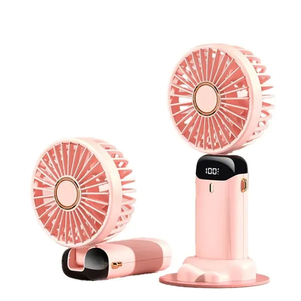 Led Digital Display Foldable Handheld Fan