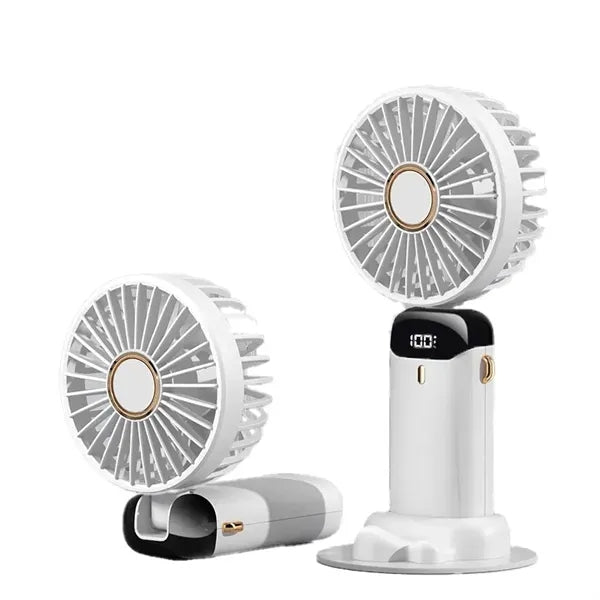 Led Digital Display Foldable Handheld Fan