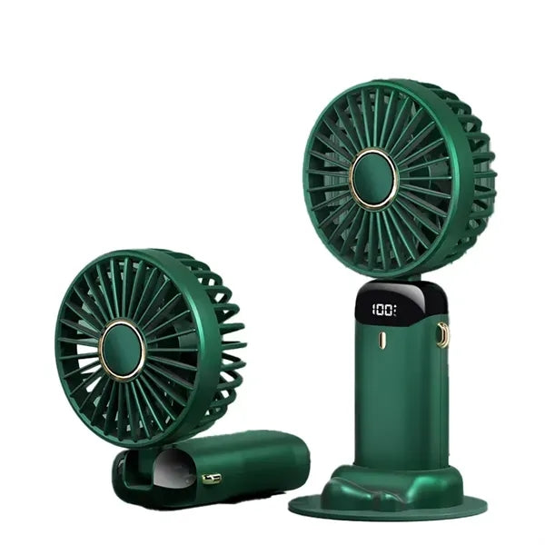 Led Digital Display Foldable Handheld Fan
