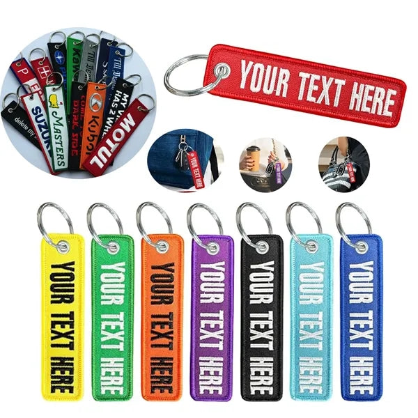 Embroidery keychain Key Tags