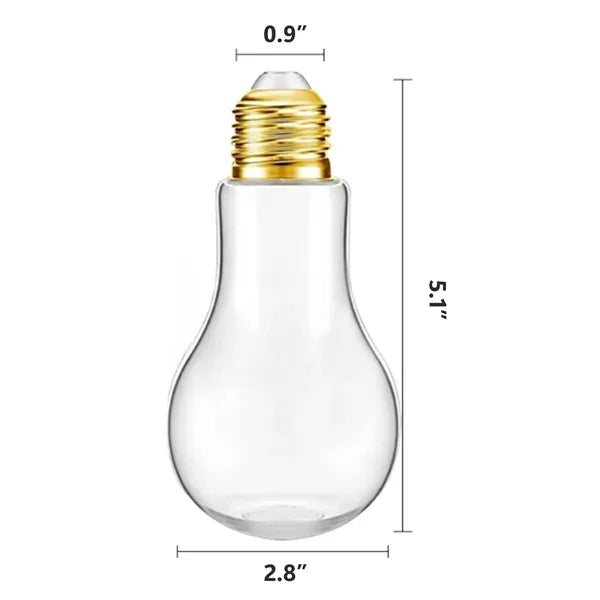 8oz Plastic Candy Jars Fillable Light Bulb Containers