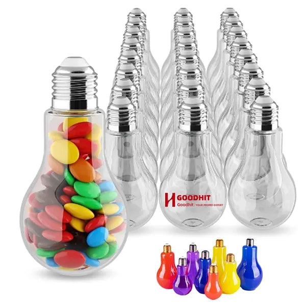 8oz Plastic Candy Jars Fillable Light Bulb Containers