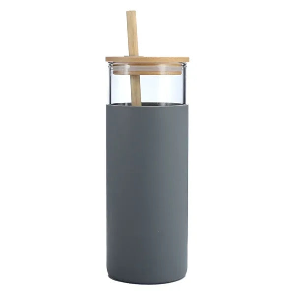 17OZ Highly Colorful Bamboo Straw Lid Mugs