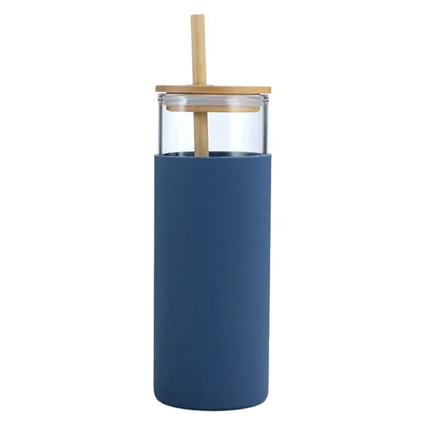 17OZ Highly Colorful Bamboo Straw Lid Mugs
