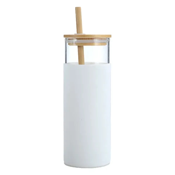 17OZ Highly Colorful Bamboo Straw Lid Mugs