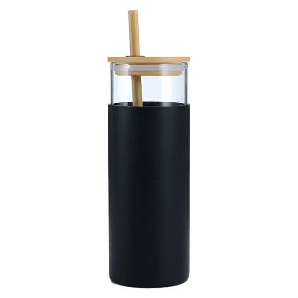 17OZ Highly Colorful Bamboo Straw Lid Mugs