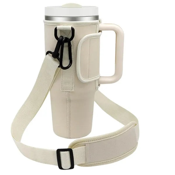 Neoprene Water Bottle Holder with Adjustable Shoulder Strap
