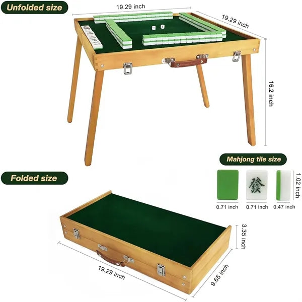 Foldable Mahjong Table All in One Racks