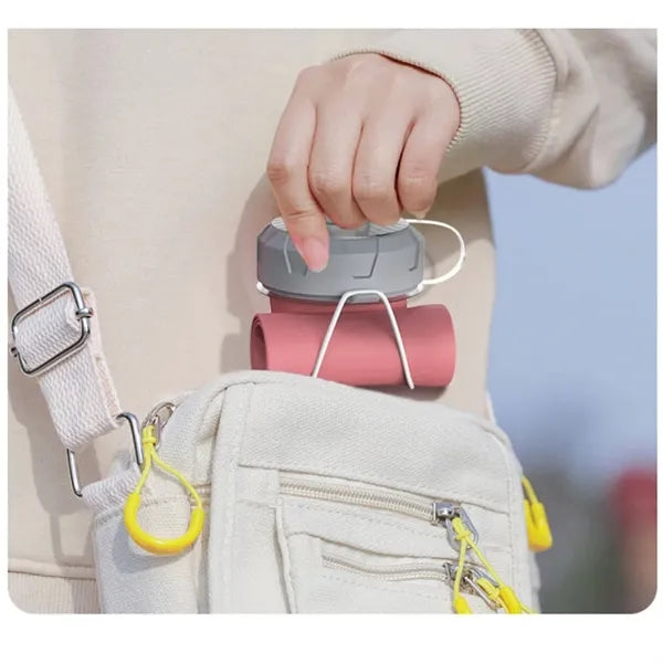 20oz Collapsible Silicone Travel Water Bottle Leakproof