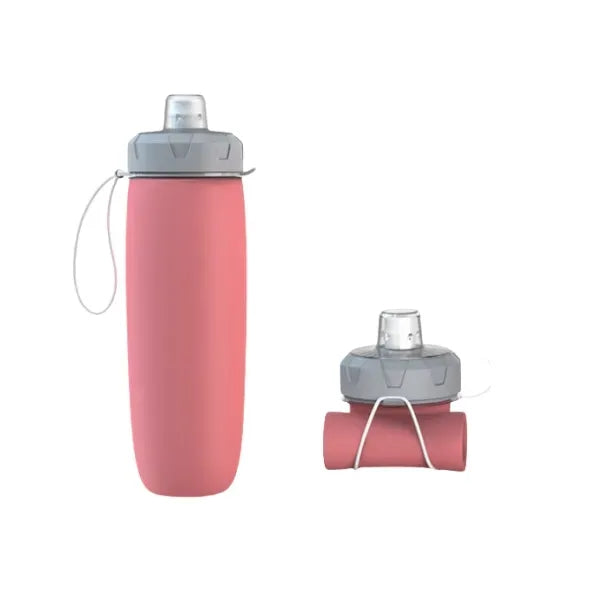 20oz Collapsible Silicone Travel Water Bottle Leakproof